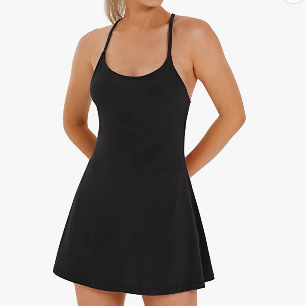 Tennis Dress with built in bra & shorts. Size L. Worn once